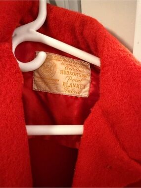 Vintage Hudson’s Bay Red Point Blanket Coat